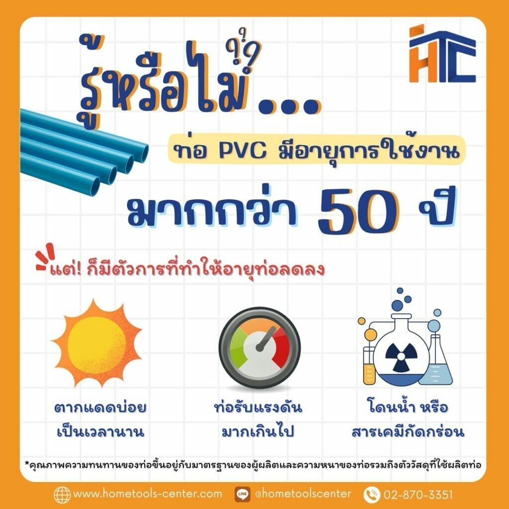 รู้หรือไม่? ท่อPVC มีอายุการใช้งานเท่าไร 94 รู้หรือไม่ ท่อPVC มีอายุการใช้งานเท่าไร