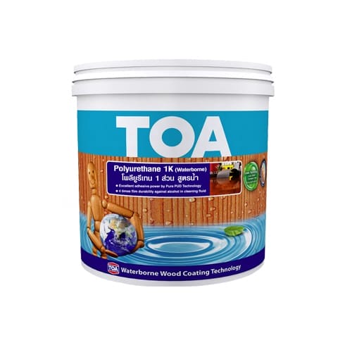 ทีโอเอ โพลียูรีเทน สูตรน้ำ ชนิดเงา สำหรับภายใน 1 toa pu1k wb